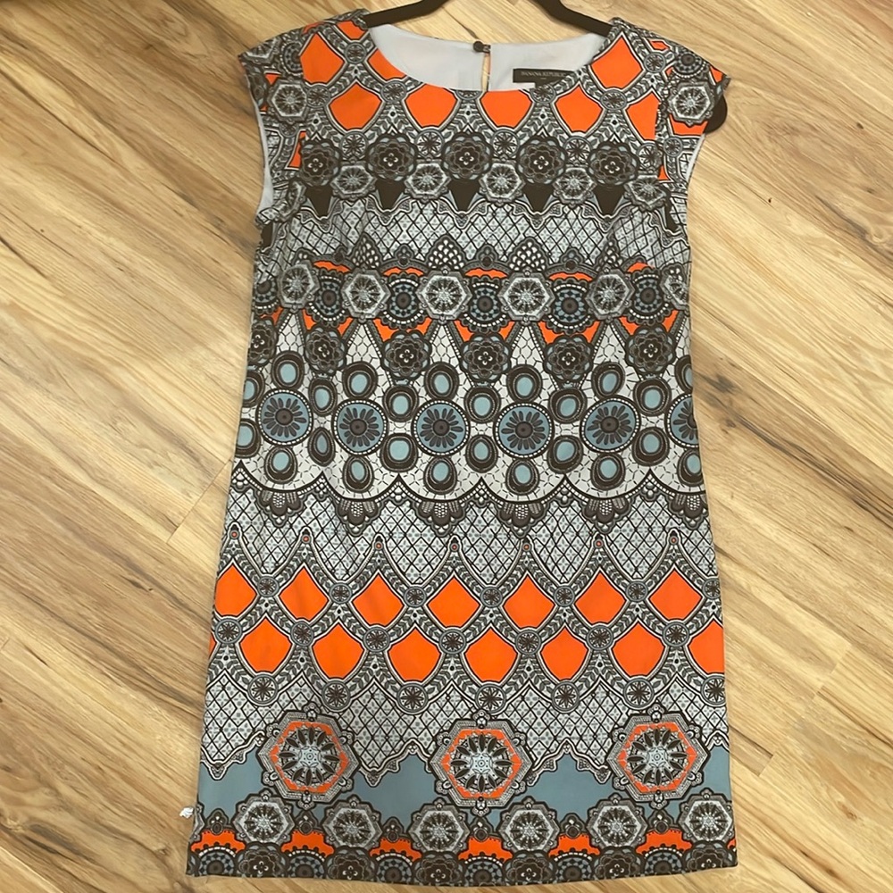 Banana republic blue and orange dress